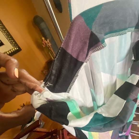 Mara Hoffman Ponte Diamonds Pastel
Pink Geometric Print Cut Out Midi... USED! - Picture 3 of 8